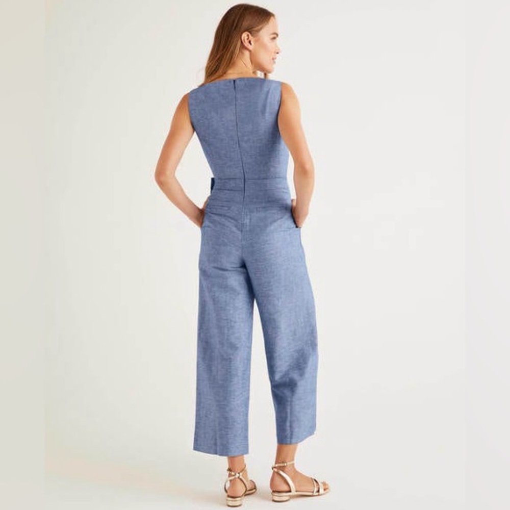 Boden Blue Sleeveless Jumpsuit - Picture 4 of 10